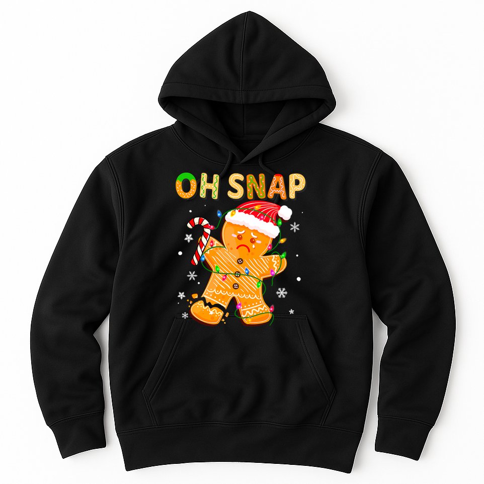Oh Snap Gingerbread Man Christmas Cookie Costume Baking Team Hoodie