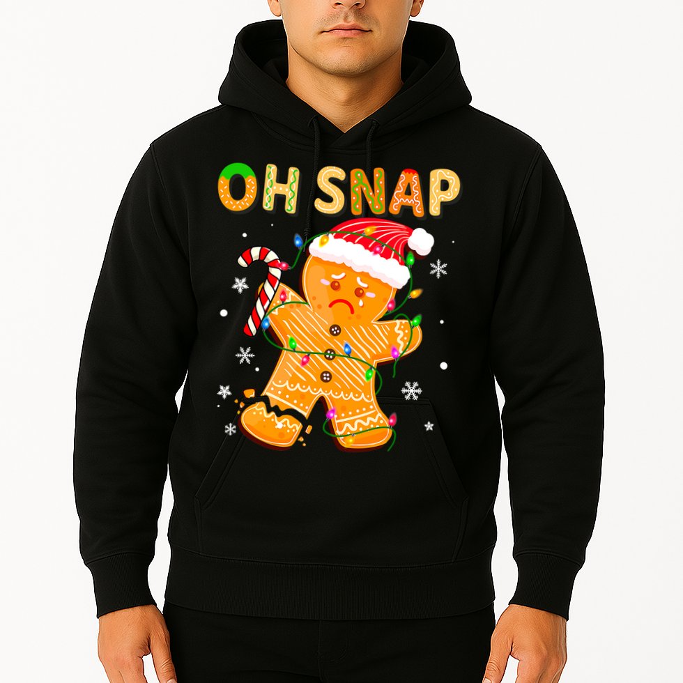 Oh Snap Gingerbread Man Christmas Cookie Costume Baking Team Hoodie