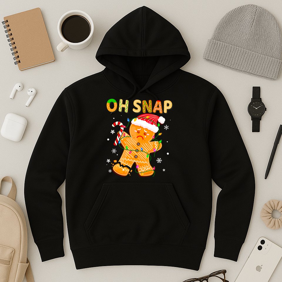 Oh Snap Gingerbread Man Christmas Cookie Costume Baking Team Hoodie