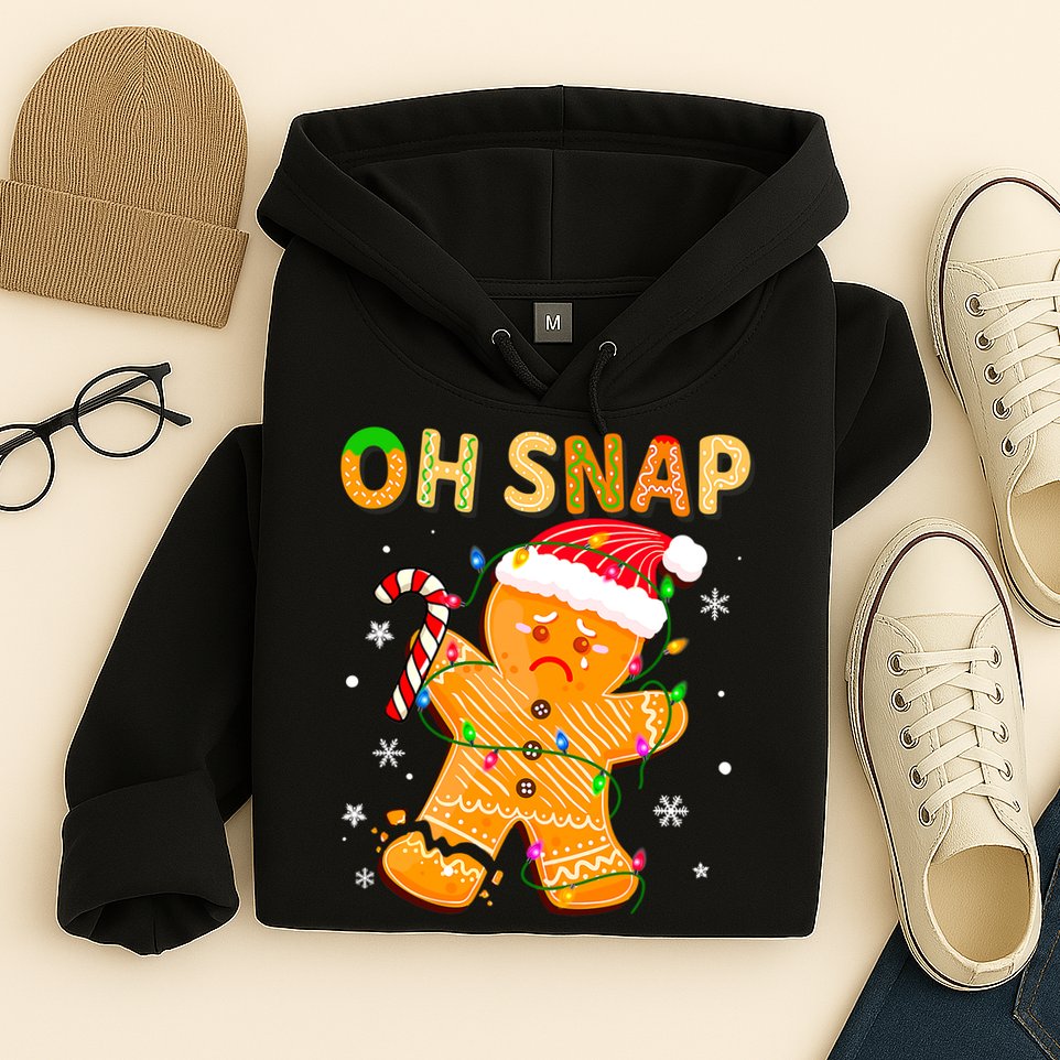 Oh Snap Gingerbread Man Christmas Cookie Costume Baking Team Hoodie