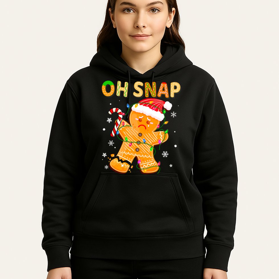 Oh Snap Gingerbread Man Christmas Cookie Costume Baking Team Hoodie
