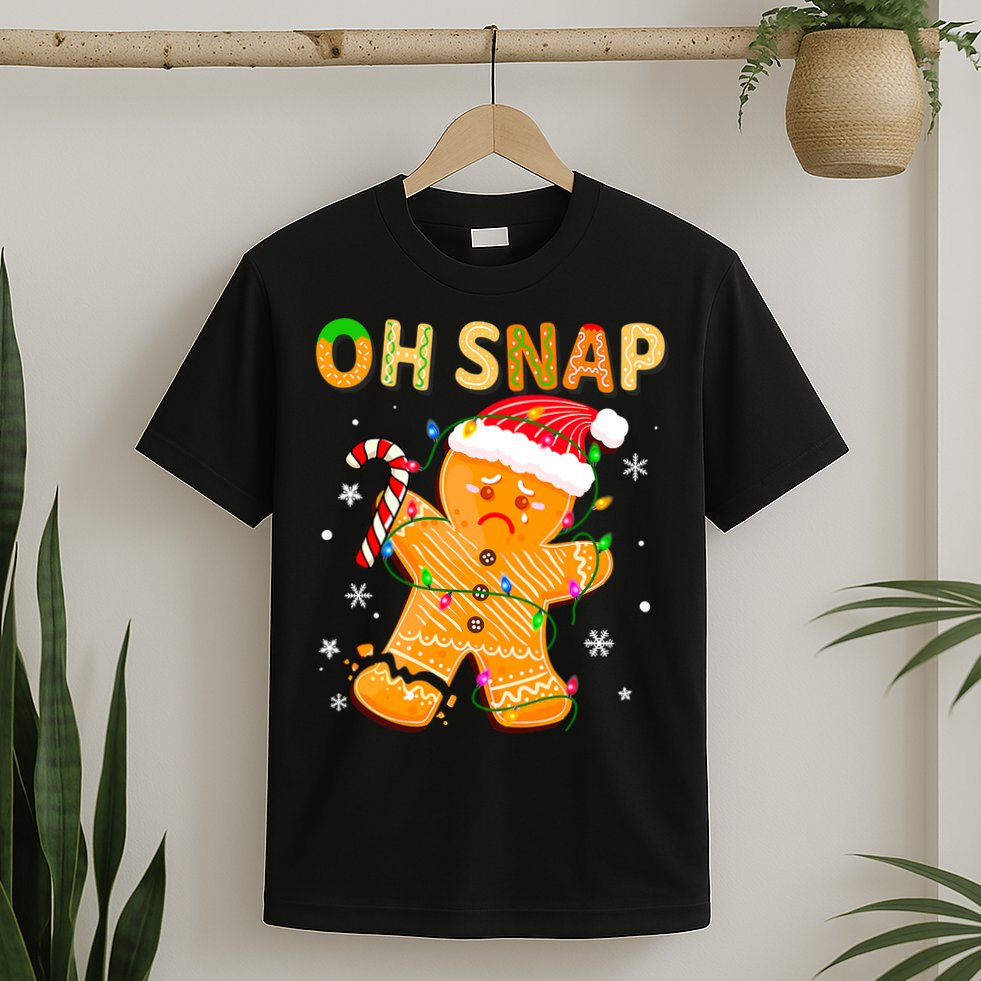 Oh Snap Gingerbread Man Christmas Cookie Costume Baking Team T-Shirt