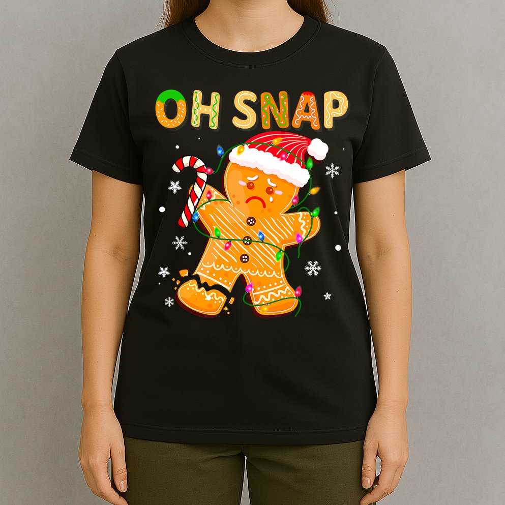 Oh Snap Gingerbread Man Christmas Cookie Costume Baking Team T-Shirt