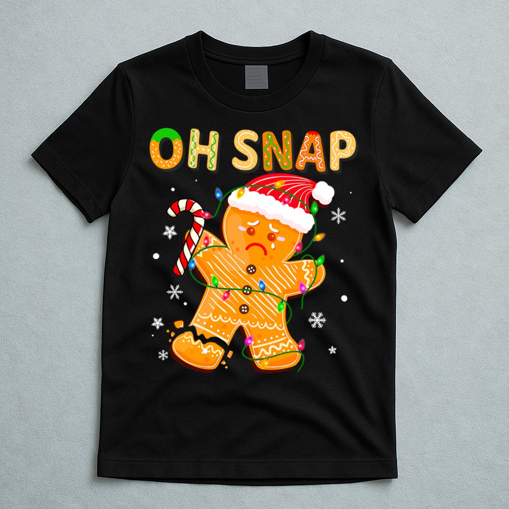 Oh Snap Gingerbread Man Christmas Cookie Costume Baking Team T-Shirt