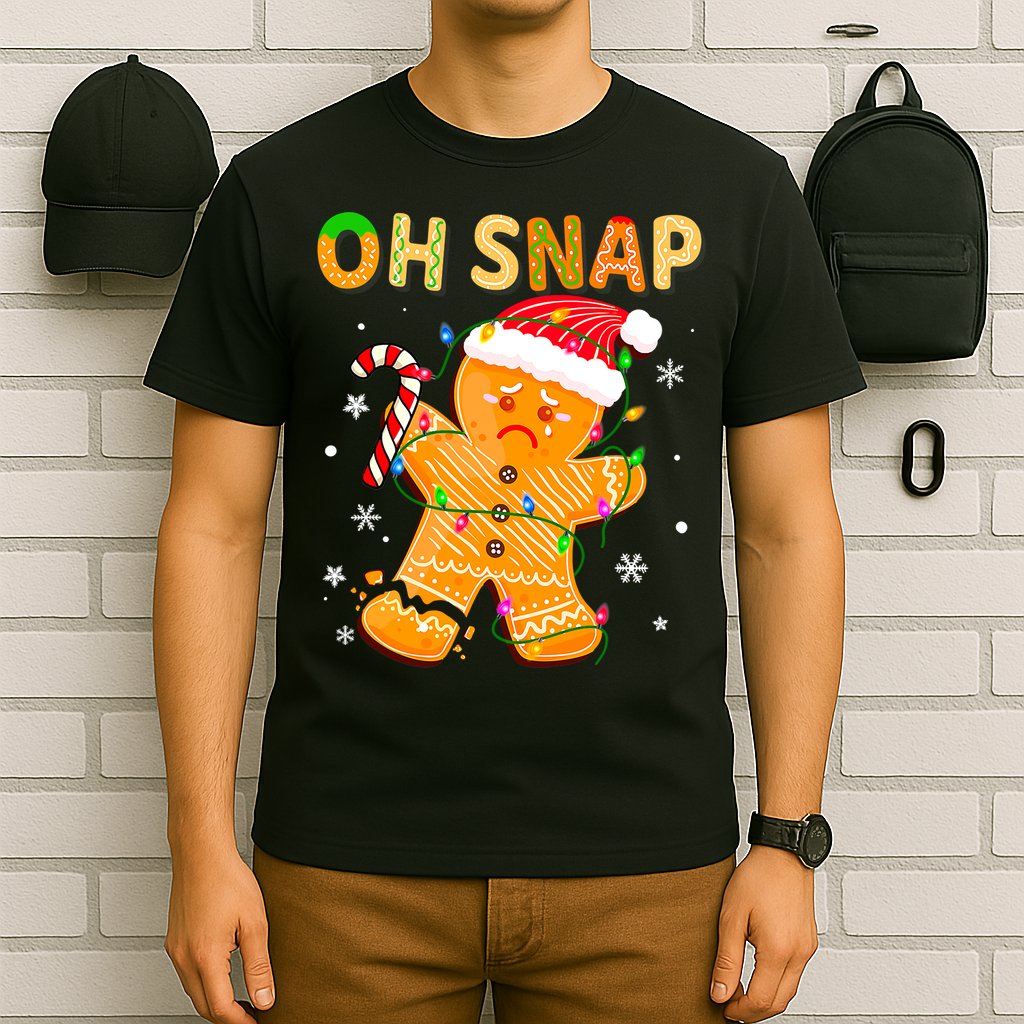 Oh Snap Gingerbread Man Christmas Cookie Costume Baking Team T-Shirt