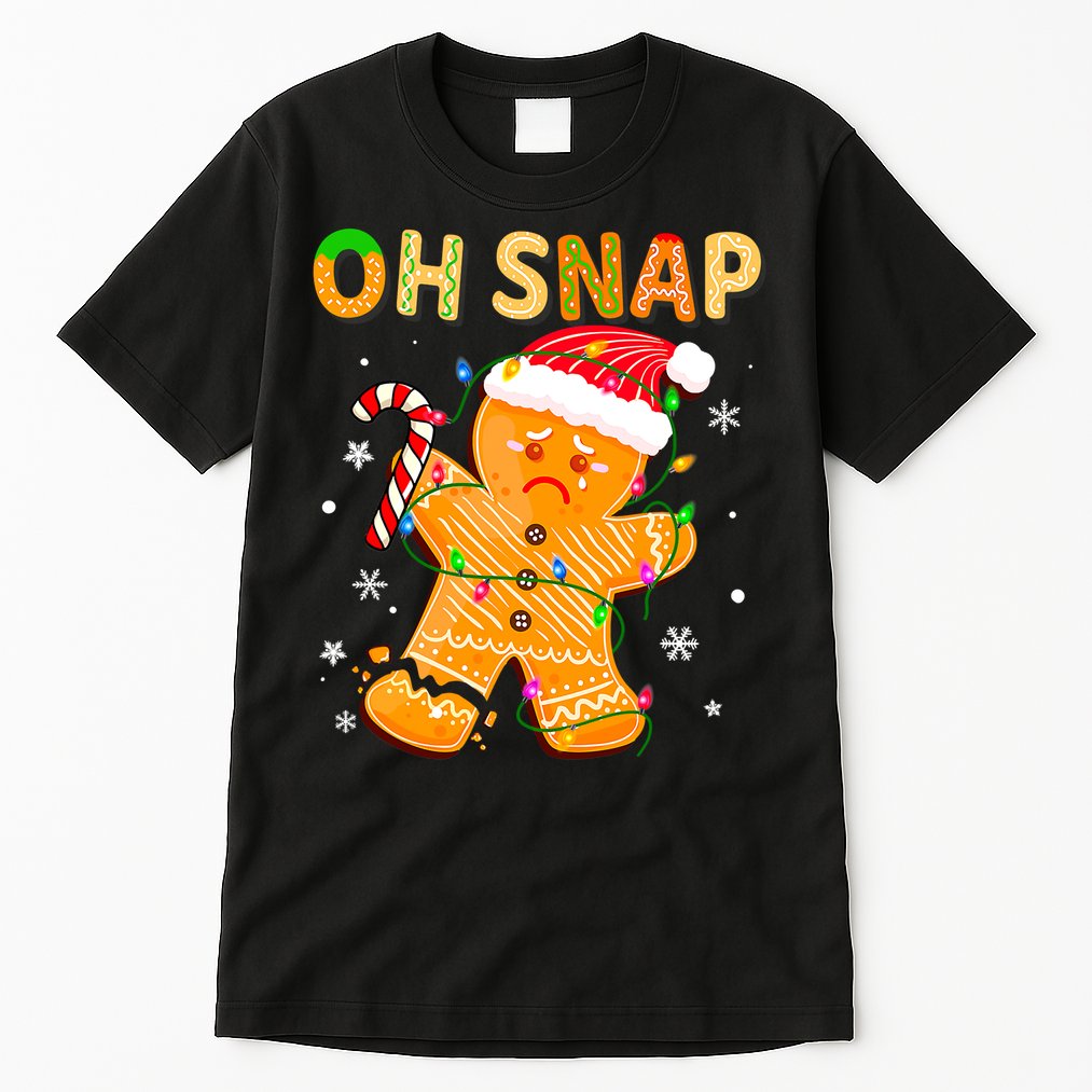 Oh Snap Gingerbread Man Christmas Cookie Costume Baking Team Tall T-Shirt