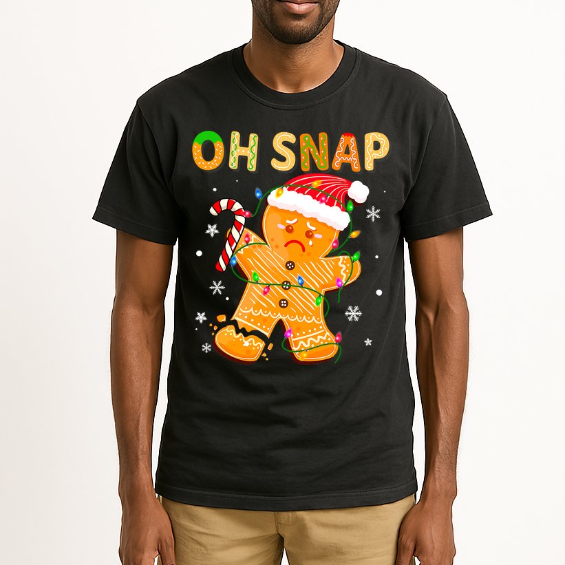 Oh Snap Gingerbread Man Christmas Cookie Costume Baking Team Tall T-Shirt