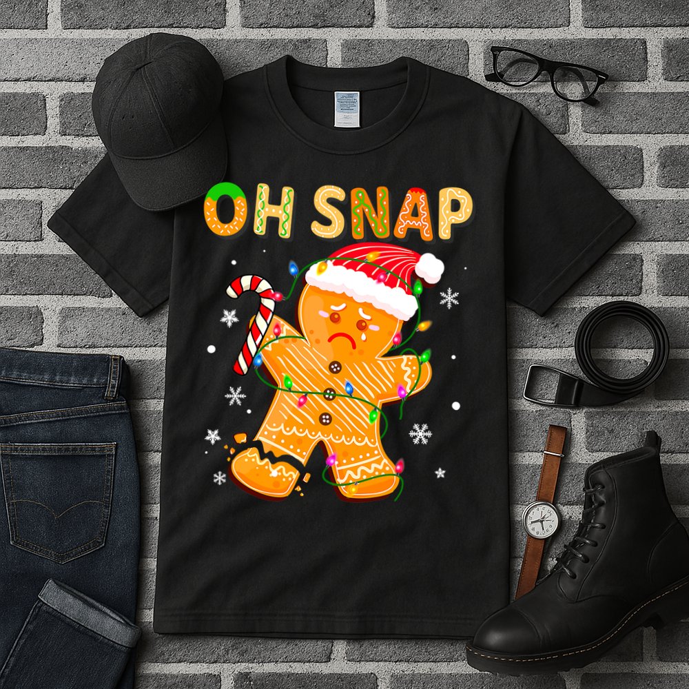 Oh Snap Gingerbread Man Christmas Cookie Costume Baking Team Tall T-Shirt