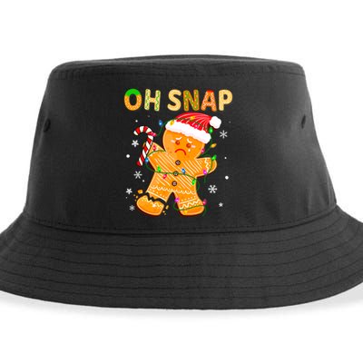 Oh Snap Gingerbread Man Christmas Cookie Costume Baking Team Sustainable Bucket Hat