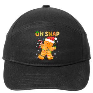 Oh Snap Gingerbread Man Christmas Cookie Costume Baking Team 7-Panel Snapback Hat