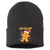 Oh Snap Gingerbread Man Christmas Cookie Costume Baking Team Sustainable Knit Beanie