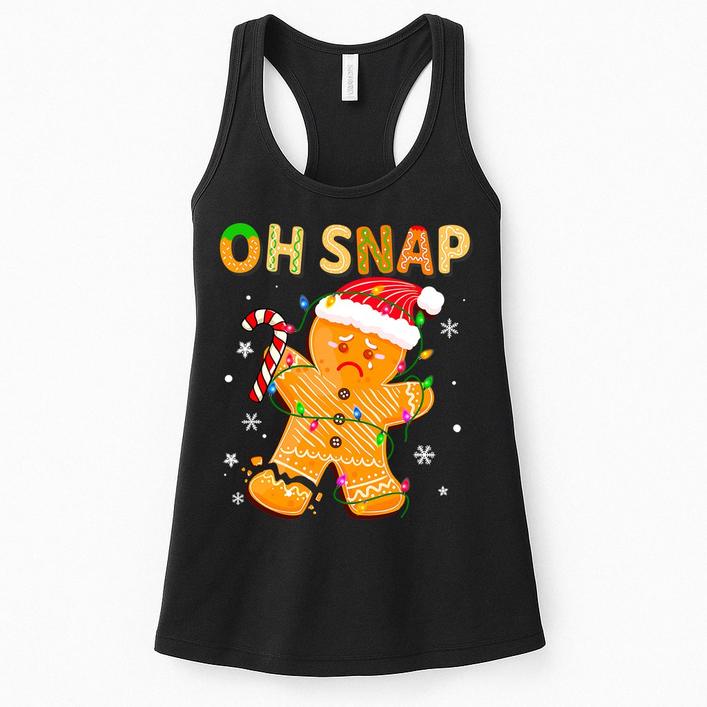 Oh Snap Gingerbread Man Christmas Cookie Costume Baking Team Womens Tank Top