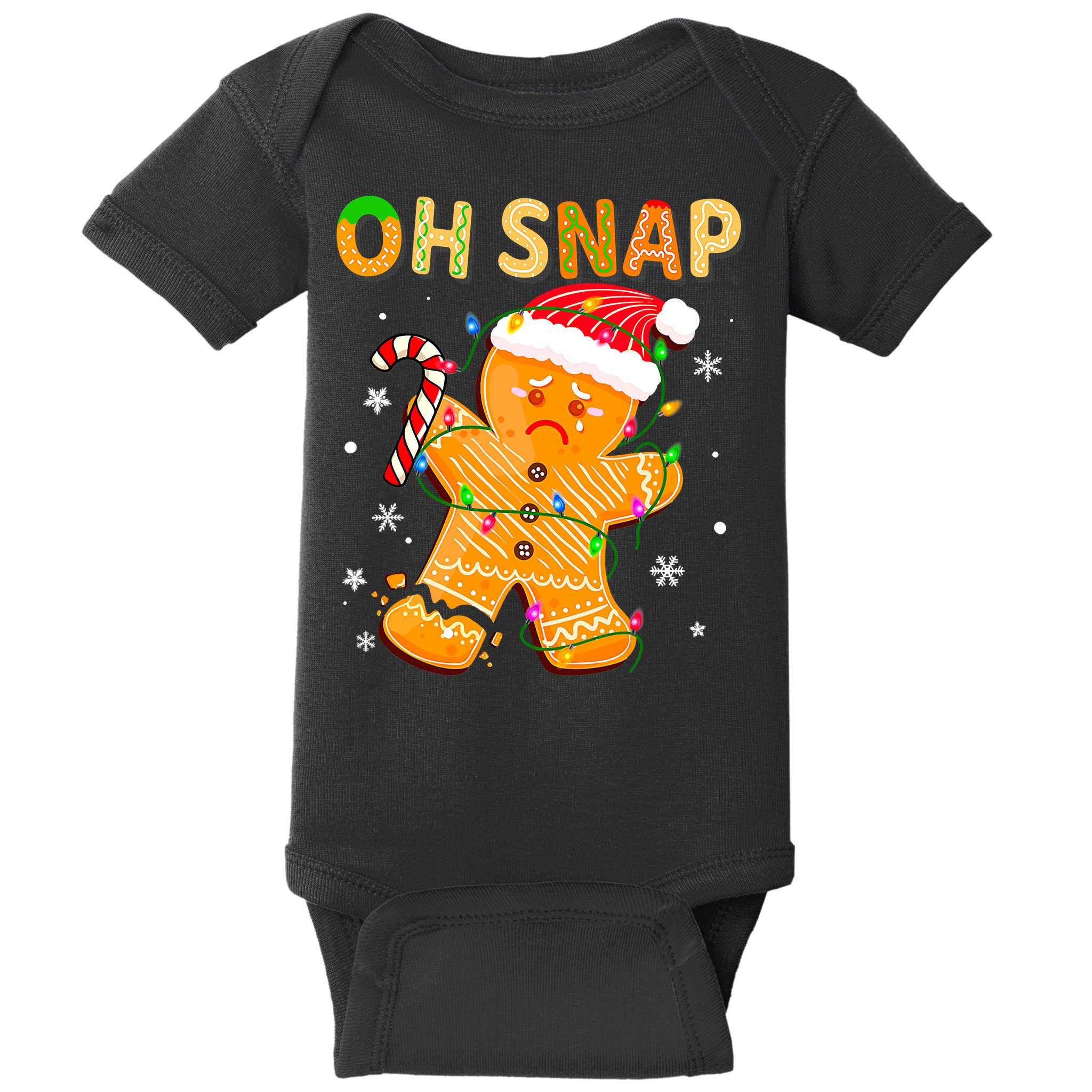 Oh Snap Gingerbread Man Christmas Cookie Costume Baking Team Baby Bodysuit