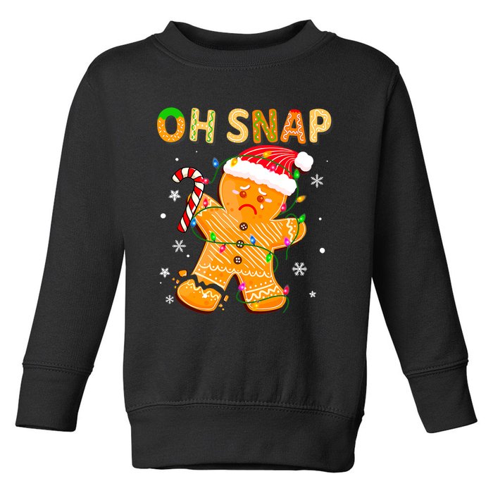 Oh Snap Gingerbread Man Christmas Cookie Costume Baking Team Toddler Sweatshirt