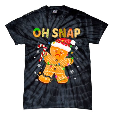 Oh Snap Gingerbread Man Christmas Cookie Costume Baking Team Tie-Dye T-Shirt