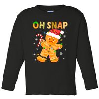 Oh Snap Gingerbread Man Christmas Cookie Costume Baking Team Toddler Long Sleeve Shirt