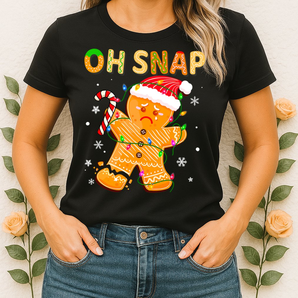 Oh Snap Gingerbread Man Christmas Cookie Costume Baking Team Womens T-Shirt