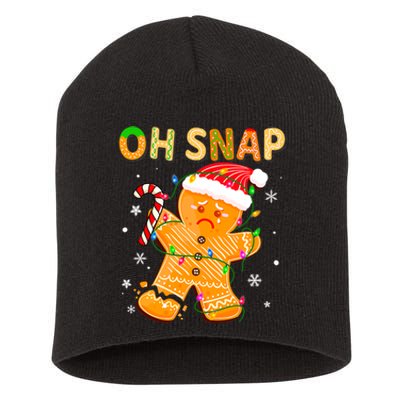 Oh Snap Gingerbread Man Christmas Cookie Costume Baking Team Short Acrylic Beanie