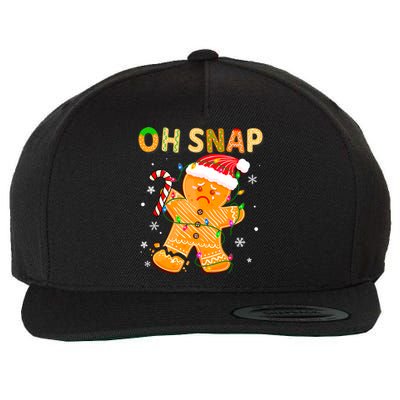 Oh Snap Gingerbread Man Christmas Cookie Costume Baking Team Wool Snapback Cap