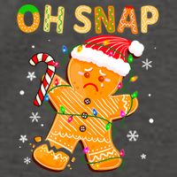 Oh Snap Gingerbread Man Christmas Cookie Costume Baking Team Vector Backpack