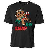 Oh Snap Gingerbread Man Funny Christmas Xmas Cooling Performance Crew T-Shirt