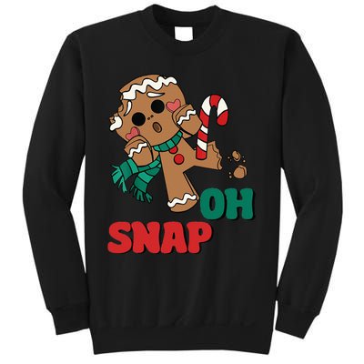 Oh Snap Gingerbread Man Funny Christmas Xmas Sweatshirt