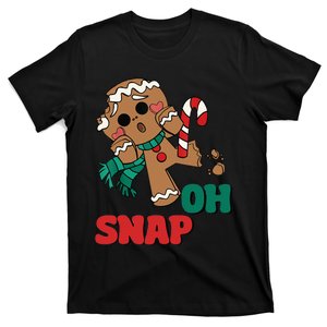 Oh Snap Gingerbread Man Funny Christmas Xmas T-Shirt