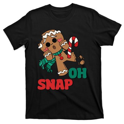 Oh Snap Gingerbread Man Funny Christmas Xmas T-Shirt