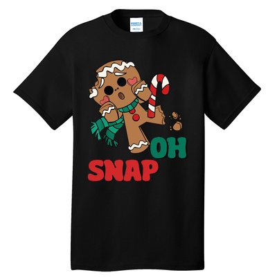 Oh Snap Gingerbread Man Funny Christmas Xmas Tall T-Shirt