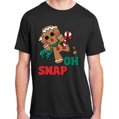 Oh Snap Gingerbread Man Funny Christmas Xmas Adult ChromaSoft Performance T-Shirt