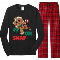 Oh Snap Gingerbread Man Funny Christmas Xmas Long Sleeve Pajama Set