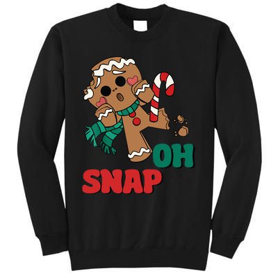 Oh Snap Gingerbread Man Funny Christmas Xmas Tall Sweatshirt