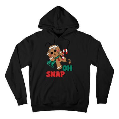 Oh Snap Gingerbread Man Funny Christmas Xmas Tall Hoodie