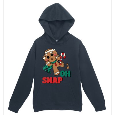 Oh Snap Gingerbread Man Funny Christmas Xmas Urban Pullover Hoodie