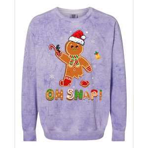 Oh Snap Gingerbread Christmas holiday  Colorblast Crewneck Sweatshirt