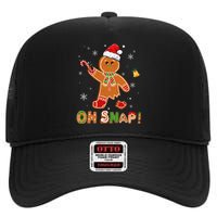 Oh Snap Gingerbread Christmas holiday  High Crown Mesh Back Trucker Hat