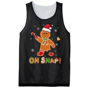 Oh Snap Gingerbread Christmas holiday  Mesh Reversible Basketball Jersey Tank