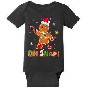 Oh Snap Gingerbread Christmas holiday  Baby Bodysuit