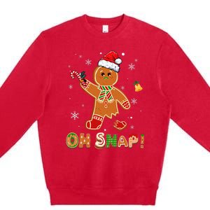 Oh Snap Gingerbread Christmas holiday  Premium Crewneck Sweatshirt