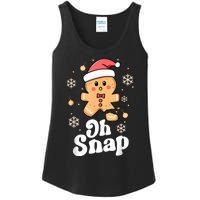 Oh Snap Gingerbread Man Cute Christmas Cookie Baking Team Ladies Essential Tank