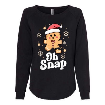 Oh Snap Gingerbread Man Cute Christmas Cookie Baking Team Womens California Wash Sweatshirt