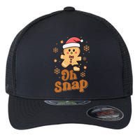 Oh Snap Gingerbread Man Cute Christmas Cookie Baking Team Gift Flexfit Unipanel Trucker Cap