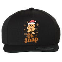 Oh Snap Gingerbread Man Cute Christmas Cookie Baking Team Gift Wool Snapback Cap