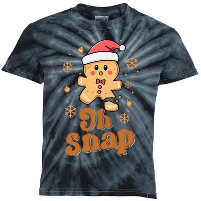 Oh Snap Gingerbread Man Cute Christmas Cookie Baking Team Gift Kids Tie-Dye T-Shirt