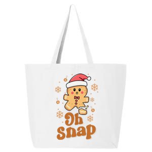 Oh Snap Gingerbread Man Cute Christmas Cookie Baking Team Gift 25L Jumbo Tote