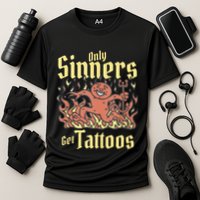 Only Sinners Get Tattoos Cooling Performance Crew T-Shirt