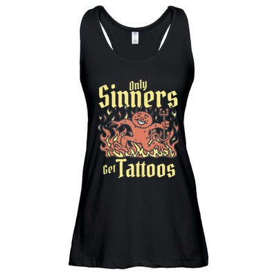 Only Sinners Get Tattoos Ladies Essential Flowy Tank