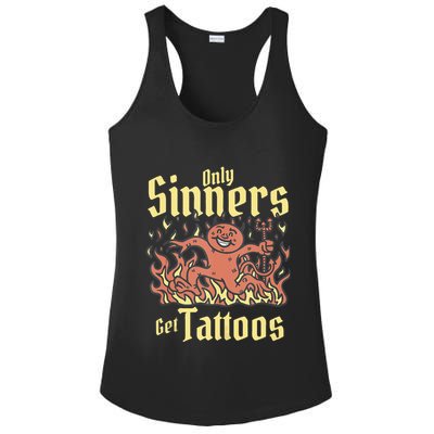 Only Sinners Get Tattoos Ladies PosiCharge Competitor Racerback Tank