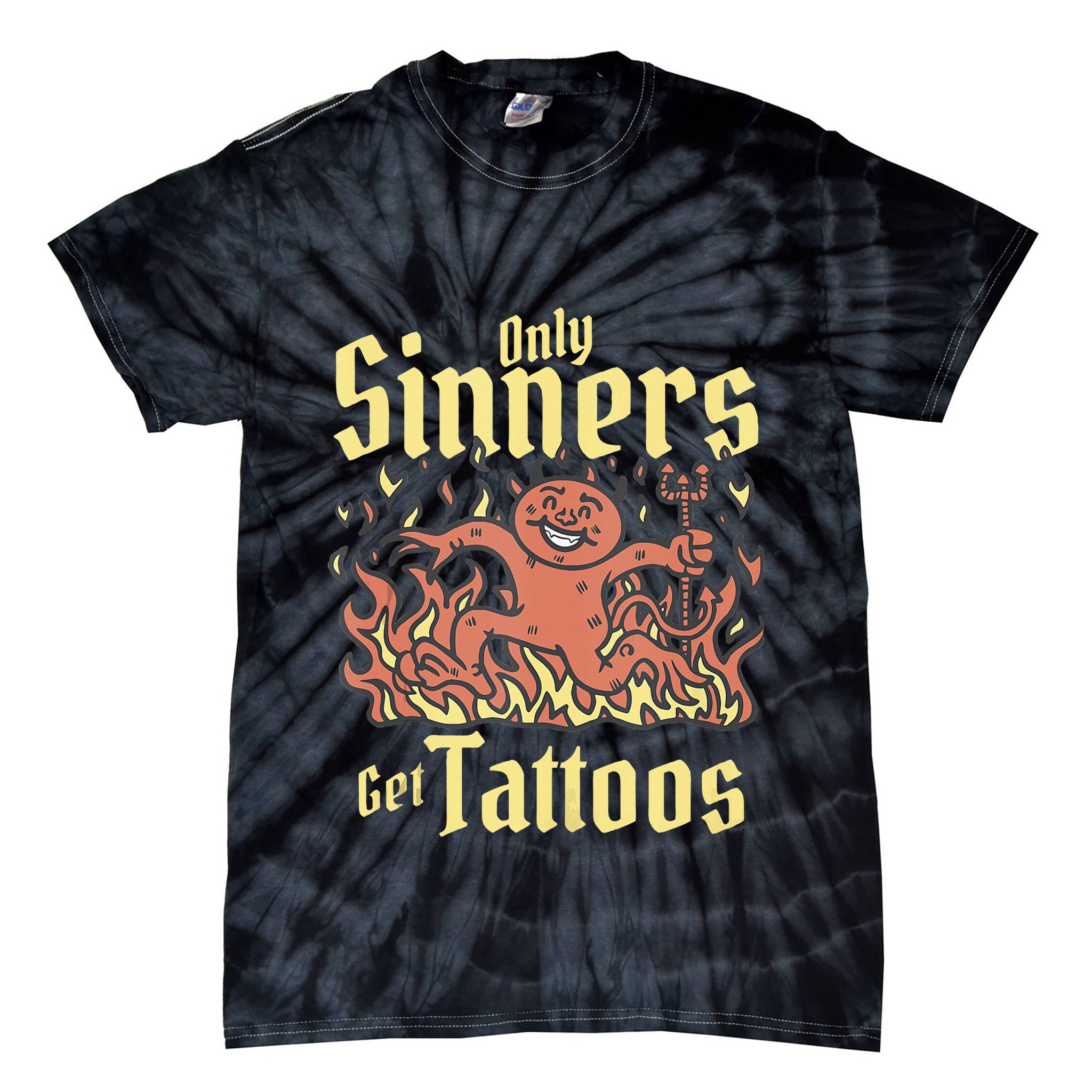 Only Sinners Get Tattoos Tie-Dye T-Shirt
