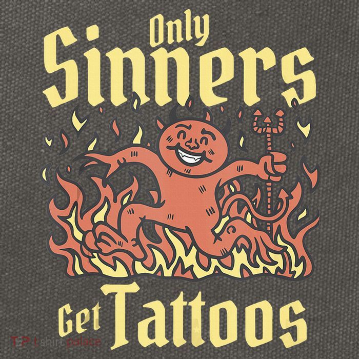Only Sinners Get Tattoos Cotton Canvas Backpack